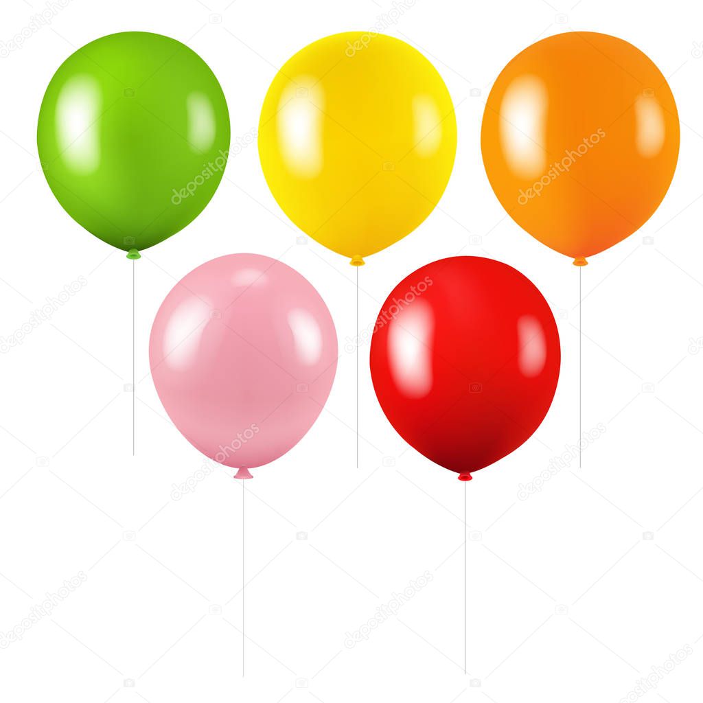 Colorful Balloon Isolated