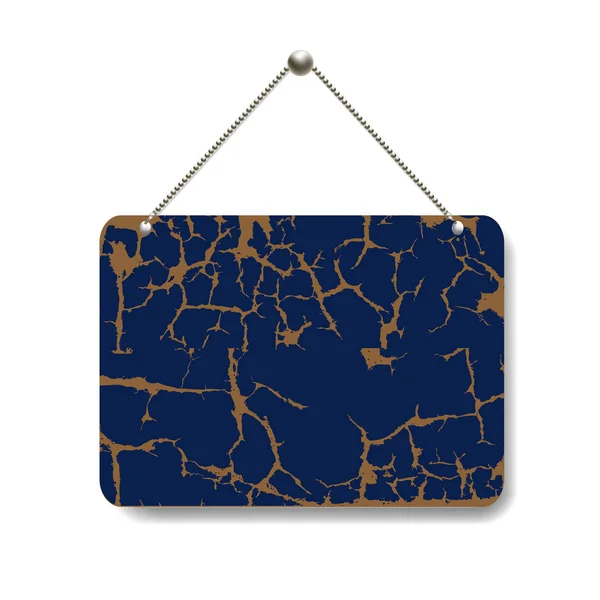 Panneau Bleu Fermé Fond Isolé Avec Maille Dégradée Illustration Vectorielle — Image vectorielle