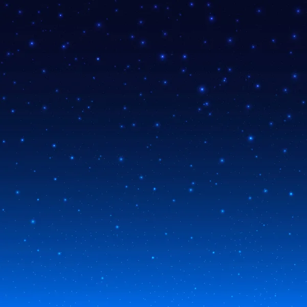Noční Zářící Hvězdný Nebeský Modrý Vesmír Vektorový Obrázek — Stockový vektor