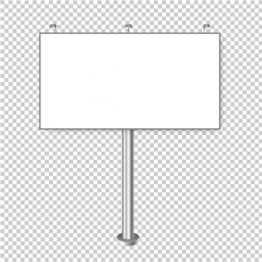 Boş Büyük Billboard Şeffaf Arka Plan Üzerinde İzole