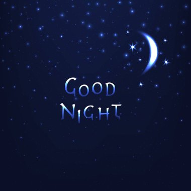 Gece Yıldızlı Gökyüzü Mavi Uzay Arka Plan