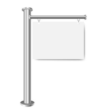 Satılık Beyaz Tabela İzole Beyaz Arkaplan