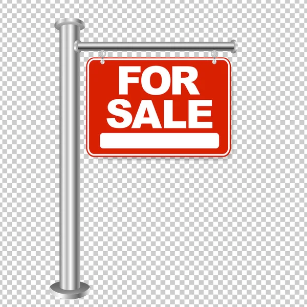 Красный знак для продажи изолированный прозрачный фон — стоковый вектор