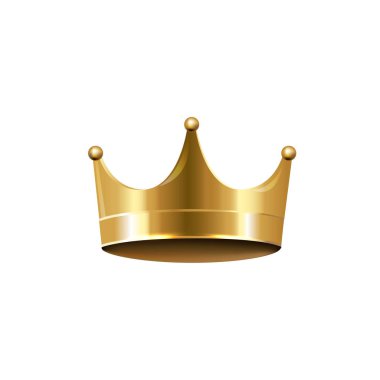 Altın Taç İzole Beyaz Arkaplan