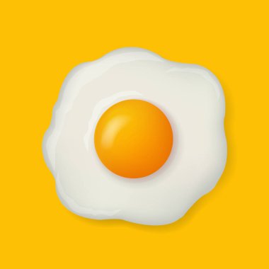 Sarı arka planda izole edilmiş yumurta.