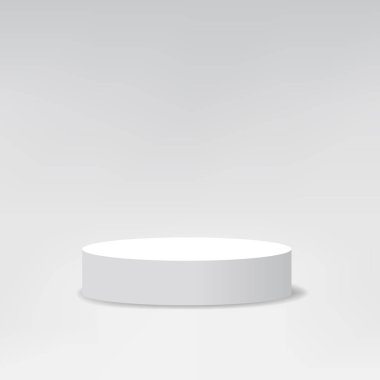 Beyaz Yuvarlak Podyum Yaya Sahnesi