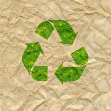 Recycle Poster With Cardboard Background clipart