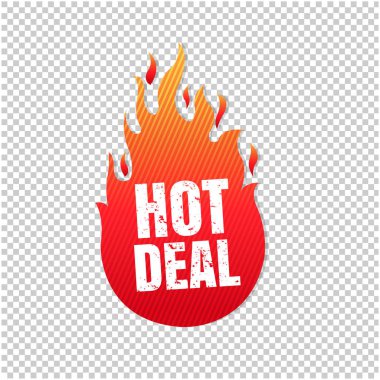 Red Hot Deal Etiket İzole Şeffaf Arka Plan