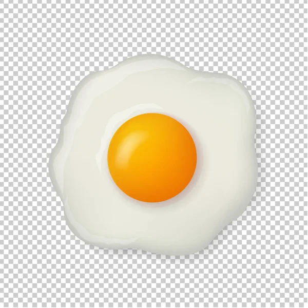 Stekt ägg isolerat på transparent bakgrund — Stock vektor