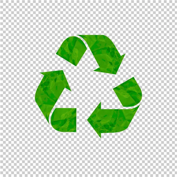 Reciclar signo aislado fondo transparente — Vector de stock