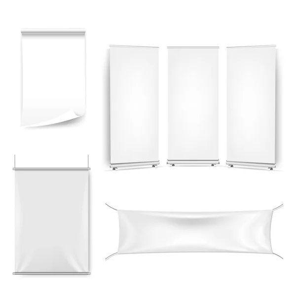 Folha em branco branca de papel ondulado isolado fundo branco — Vetor de Stock