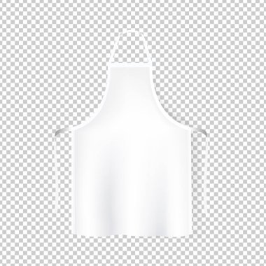 Mockup Beyaz Önlükya İzole Şeffaf Arka Plan