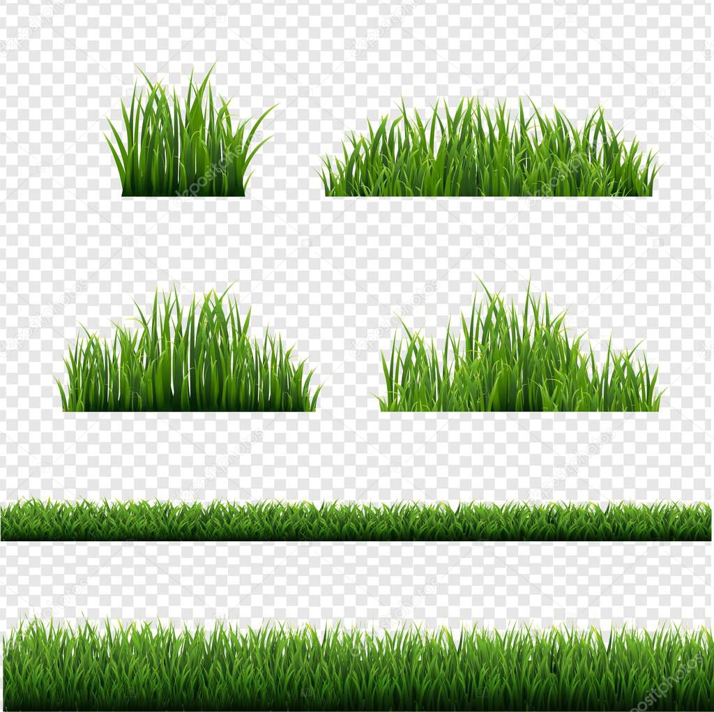 Green Grass Borders Collection Transparent Background