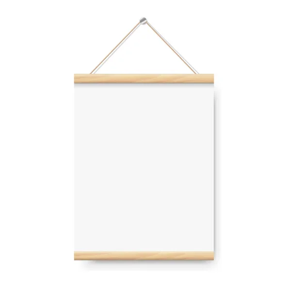 Mockup Banner Stend Απομονωμένο Λευκό Φόντο — Διανυσματικό Αρχείο
