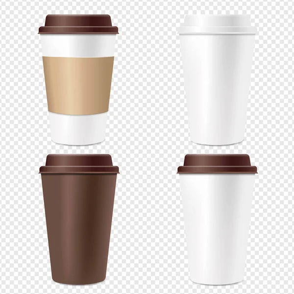 Coffret tasse à café isolé fond transparent — Image vectorielle