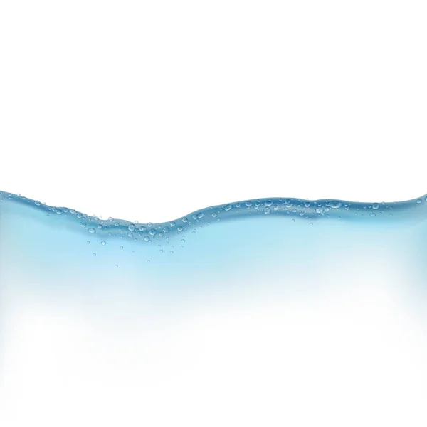 Acqua onda illustrazione sfondo bianco — Vettoriale Stock