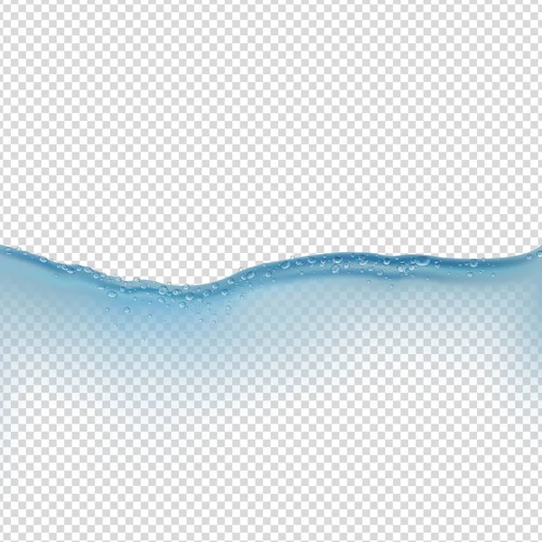 Wasserwelle Illustration Transparenter Hintergrund — Stockvektor