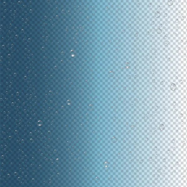 青い背景の水滴 — ストックベクタ