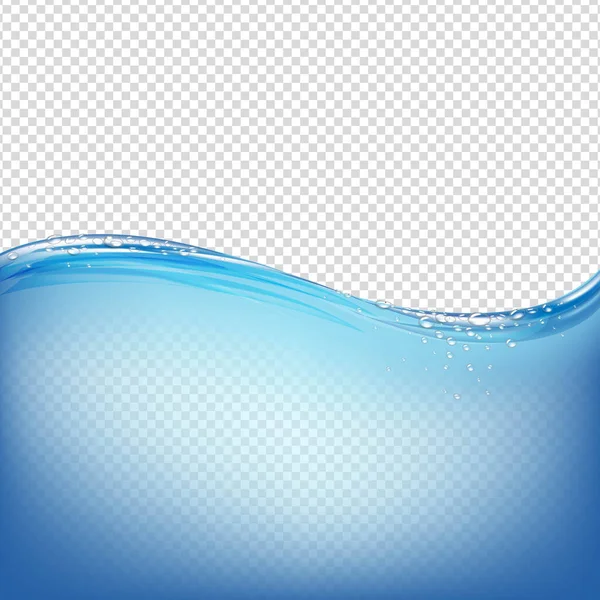 Vague d'eau avec fond transparent — Image vectorielle