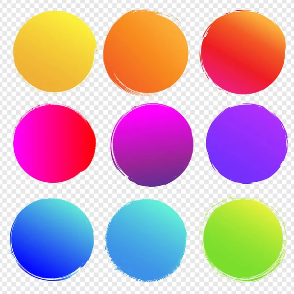 Colorful Blobs Big Set Isolated Transparent background — Stock Vector