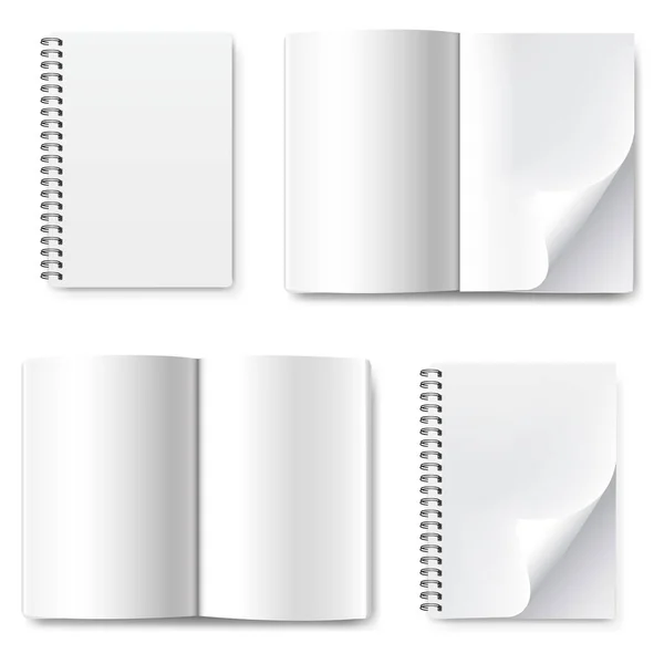 Book Collection Set med isolerad vit bakgrund — Stock vektor