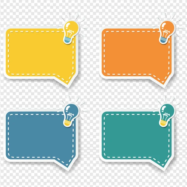 Idea Sign With Speech Bubble Isolated Transparent Background — Stock Vector