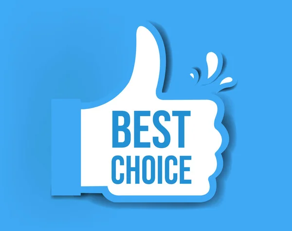 Best Choice Sticker Isolated Blue Background — Stock Vector