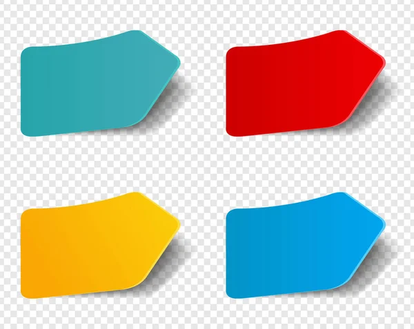 Autocollants colorés Set isolé fond transparent — Image vectorielle
