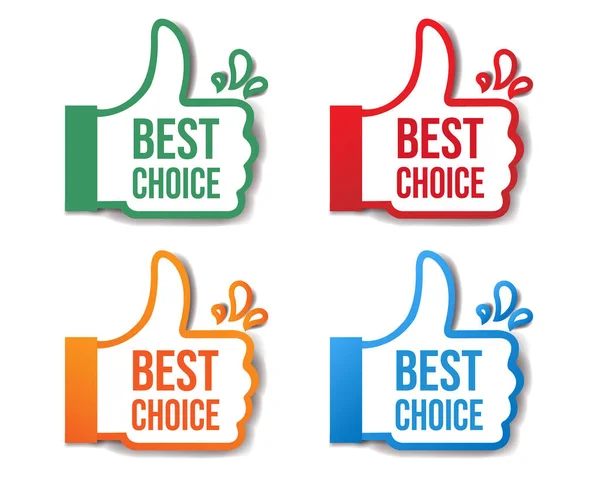 Best Choice Stickers Isolated White Background — Stock Vector