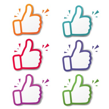 El Afişi Tavsiye Edildi Başparmaklar Yukarı Beyaz Arkaplan