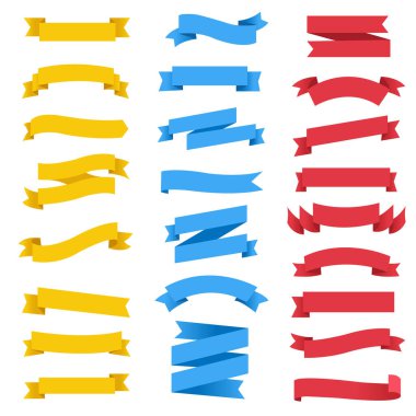 Renkli Kurdele Beyaz Arkaplan