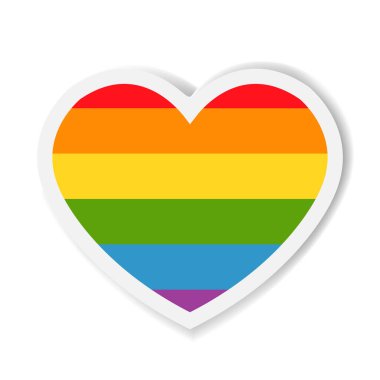 Kalp Etiketi İzole Beyaz Arkaplan