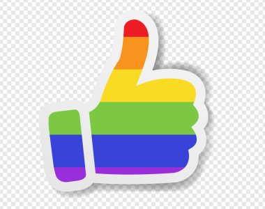 Renkli El Simgeleri İzole edilmiş Şeffaf Arkaplan