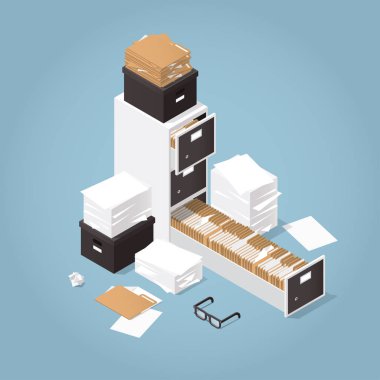 İzometrik kavramı klasör arşiv