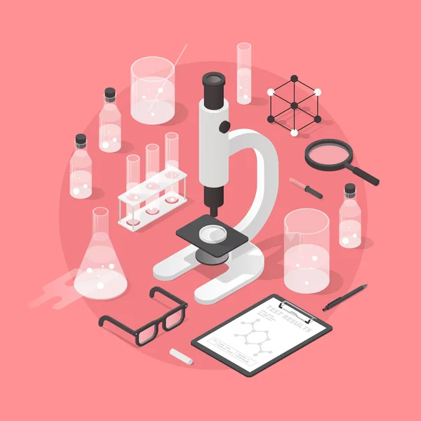 Chemie laboratorium objecten illustratie — Stockvector