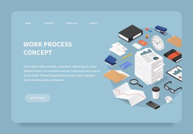 İzometrik iş süreci açılış sayfası