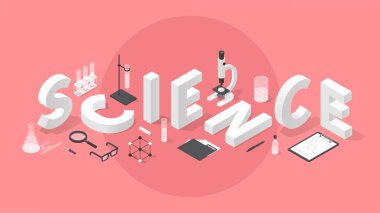 İzometrik bilim kavramı illüstrasyon