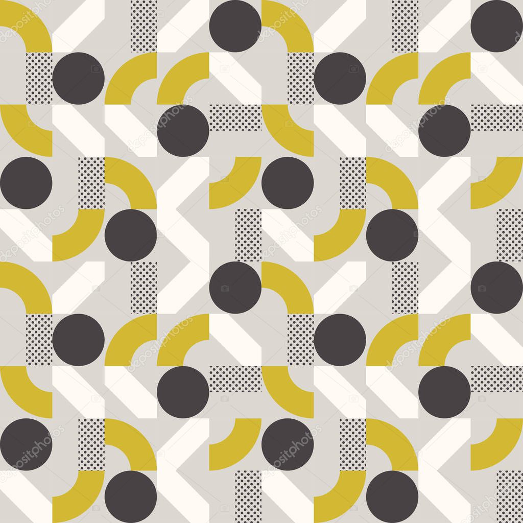 Vector seamless abstract geometric modern style pattern.