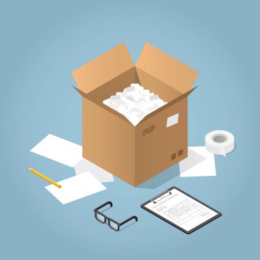 İzometrik teslim vektör Illustration