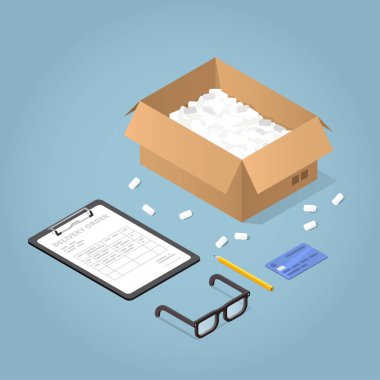 İzometrik teslim vektör Illustration