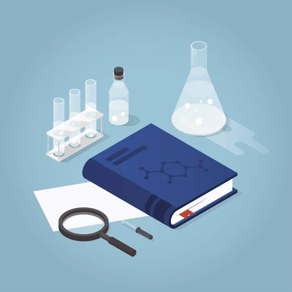 Isometrische chemische laboratorium illustratie — Stockvector