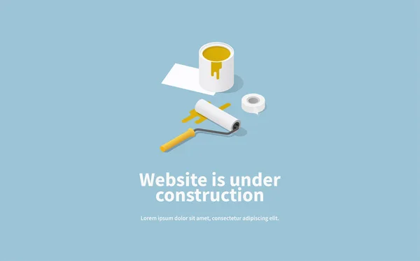 Site web en construction page — Image vectorielle