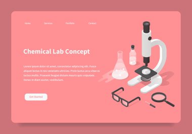 Kimya Laboratuvarı Konsept Açılış Sayfası