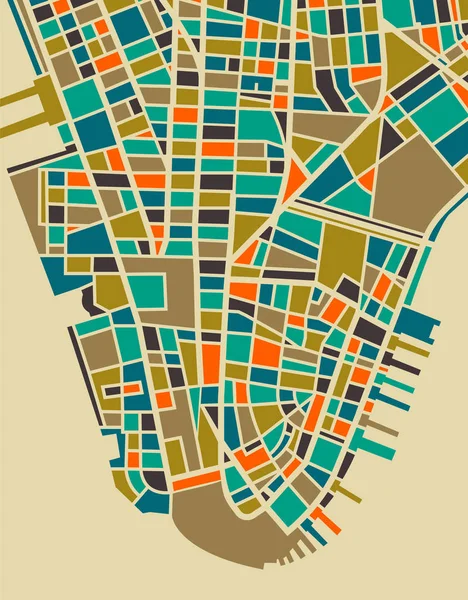 Городской план Нью-Йорка — стоковый вектор