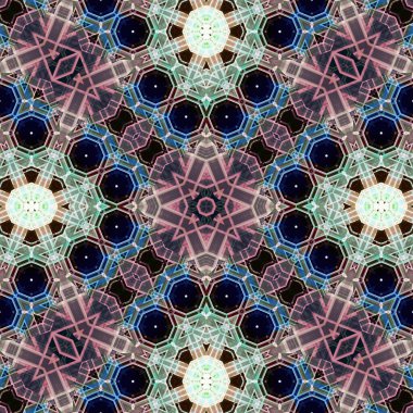 Kusursuz soyut desen. Karmaşık örgülü desen. Soyut kaleydoskop arkaplanı.