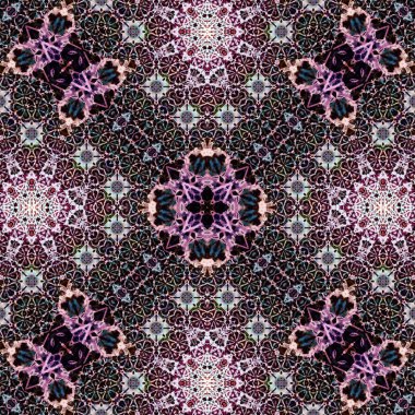 Kusursuz soyut desen. Karmaşık örgülü desen. Soyut kaleydoskop arkaplanı.