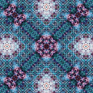 Kusursuz soyut desen. Karmaşık örgülü desen. Soyut kaleydoskop arkaplanı.