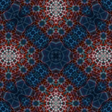 Kusursuz soyut desen. Karmaşık örgülü desen. Soyut kaleydoskop arkaplanı.