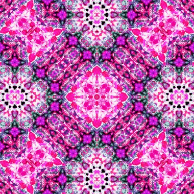 Kusursuz soyut desen. Karmaşık örgülü desen. Soyut kaleydoskop arkaplanı.