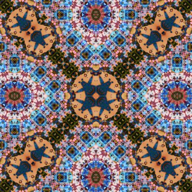 Kusursuz soyut desen. Karmaşık örgülü desen. Soyut kaleydoskop arkaplanı.